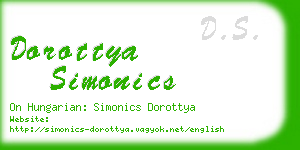 dorottya simonics business card